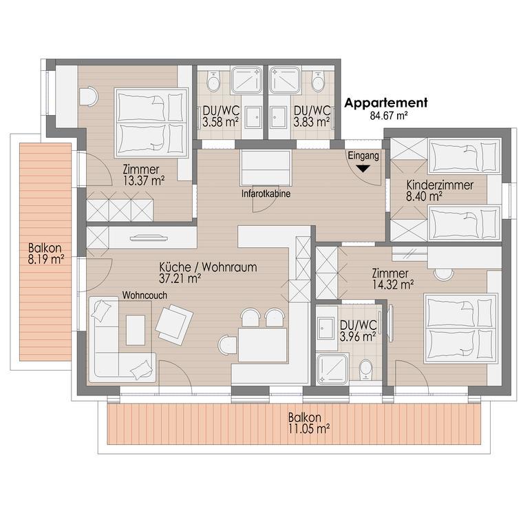 Lux Appartements Ишгъл Стая снимка